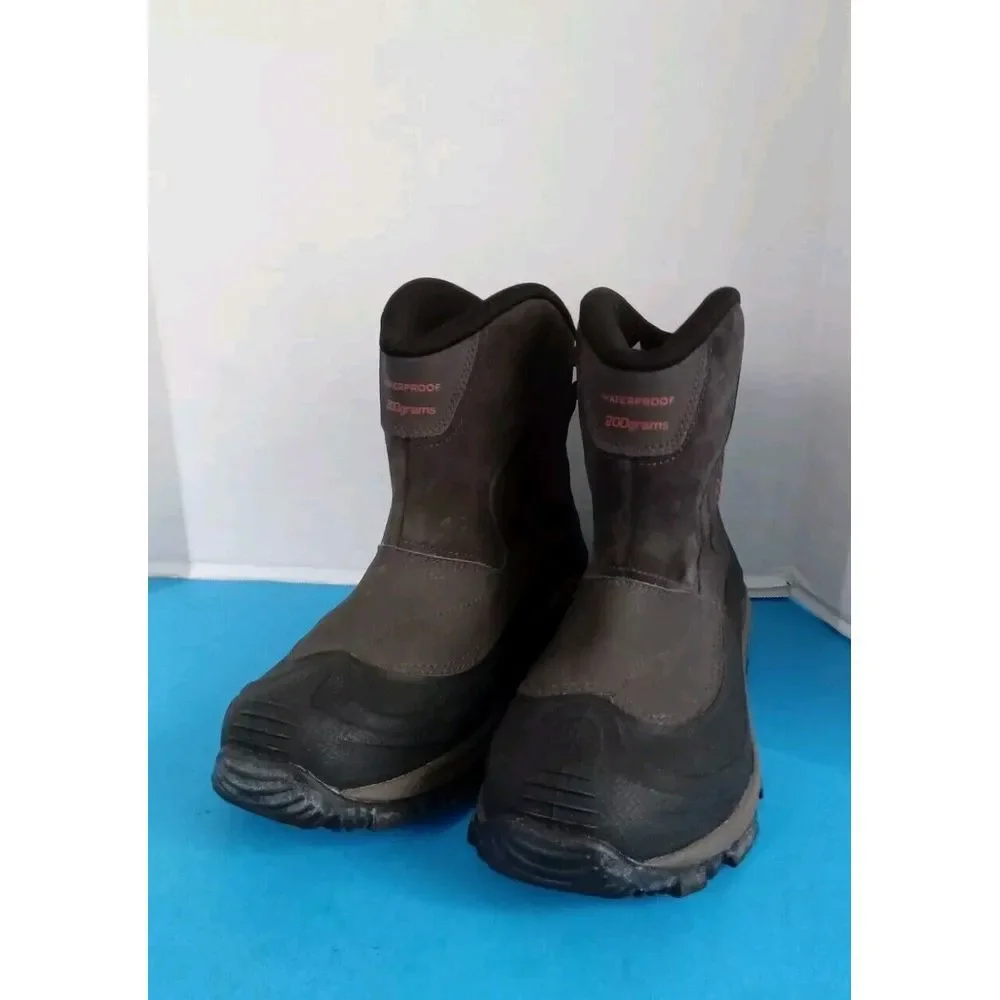 Columbia Waterproof Winter Snow Boots 200g Insulated‎ Pull On Gray